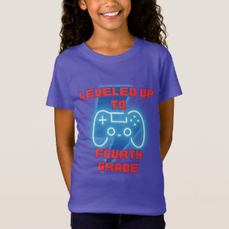 Leveled Up to Fourth Grade Gamer Back To School T-Shirt