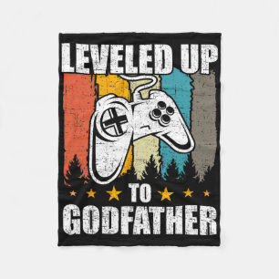 Leveled Up To Godfather Video Gamer Gaming 2  Fleece Blanket