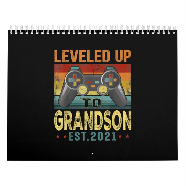 Leveled Up To Grandson 2021 Video Gamer Calendar (Cover)