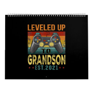Leveled Up To Grandson 2021 Video Gamer Calendar