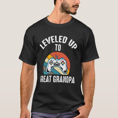 Leveled Up to Great Grandpa Baby Reveal Promoted t T-Shirt