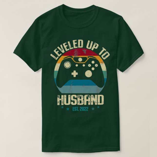 Leveled Up To Husband Est 2022 Newly T-Shirt (Design Front)