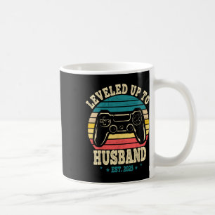 Leveled Up To Husband Est 2025 Newly Married Bache Coffee Mug