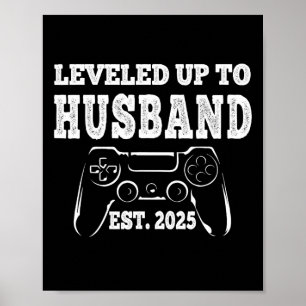 Leveled Up To Husnd 2025 Newlywed Groom Just Marri Poster