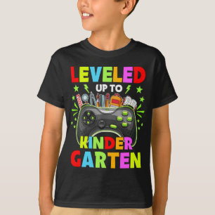 Leveled up to Kindergarten Back to School gamer T-Shirt