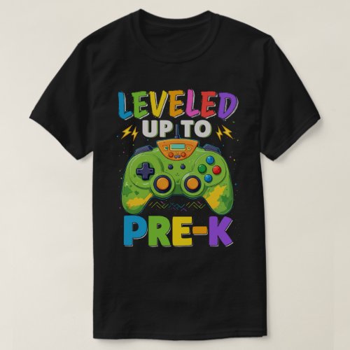 Leveled Up To Pre_k Gamer Back To School Boys T_Shirt