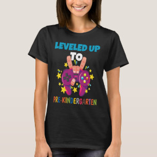 Leveled Up To Pre Kindergarten Gamer Kid Graduate T-Shirt