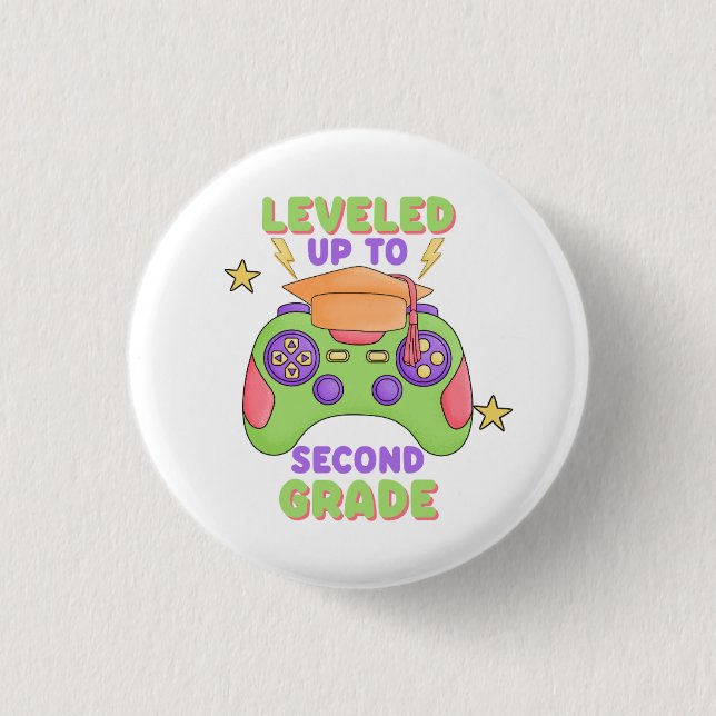 Leveled Up to Second Grade Button (Front)