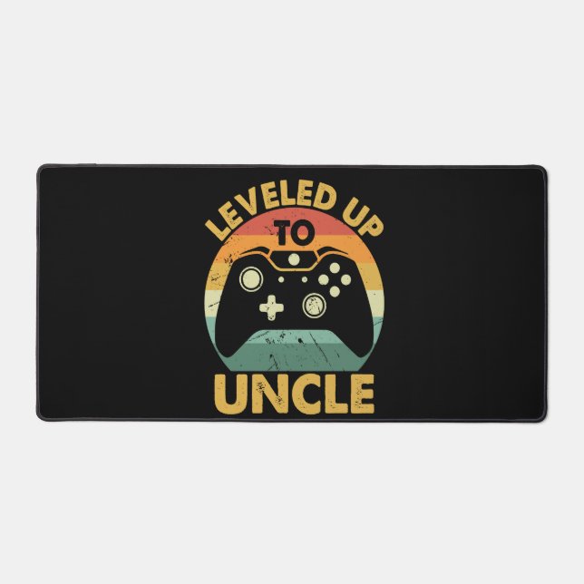 Leveled Up to Uncle Desk Mat (Front)