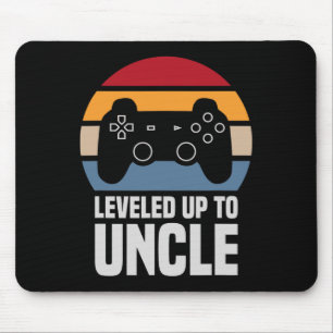 Leveled Up To Uncle Gift Gamer Gaming Pregnancy An Mouse Pad