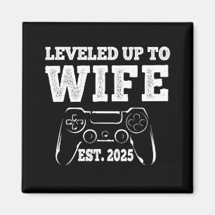 Leveled Up To Wife 2025 Funny Just Married Gamer T Magnet