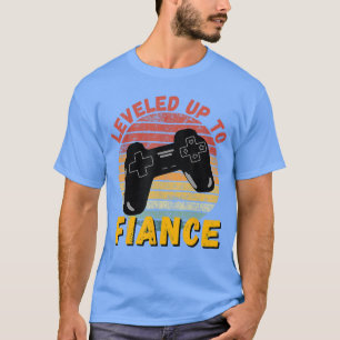 Leveled Upo Fiance Funny Gaming Newly Engaged Coup T-Shirt