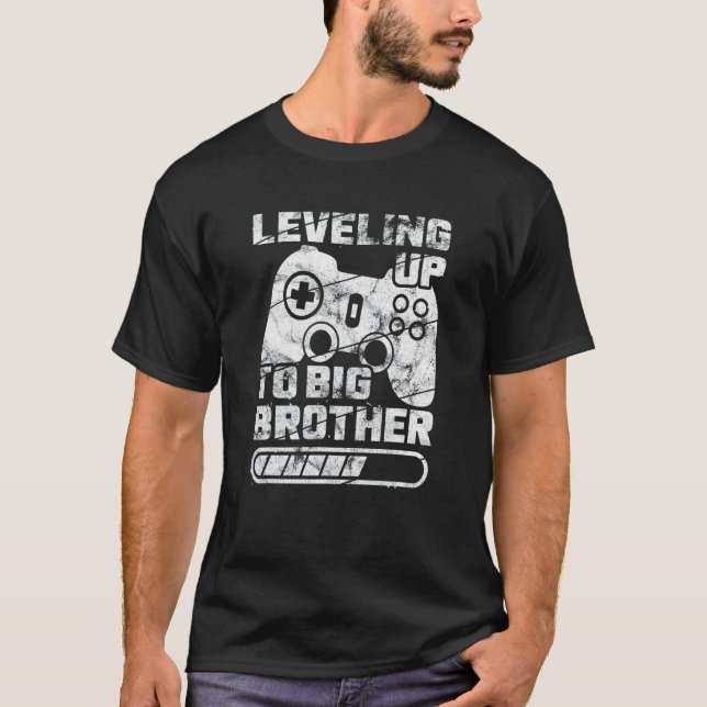 Leveling Up Big Brother Big Brother Idea T-Shirt (Front)