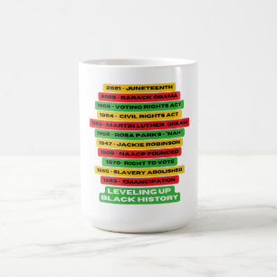 Leveling Up Black History Timeline Coffee Mug