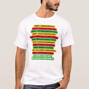 Leveling Up Black History Timeline T-Shirt