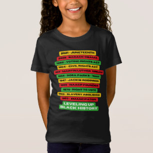 Leveling Up Black History Timeline  T-Shirt
