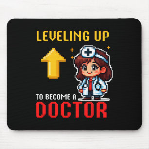 Leveling Up Doctor Ck To School Funny Gamer Girls Mouse Pad