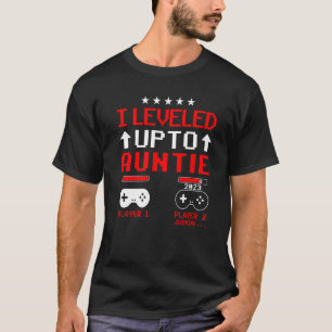 Leveling Up To Auntie 2023 Gamer Soon To Be Aunt T-Shirt