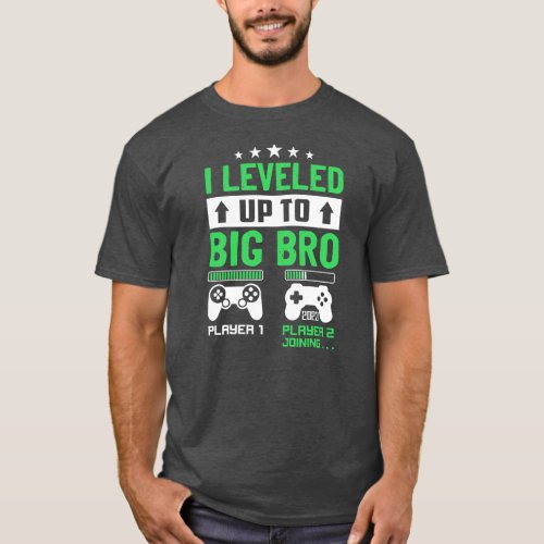Leveling Up to Big Bro 2023 Funny Promoted To Big T_Shirt
