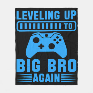 Leveling Up To Big Bro Again Fleece Blanket