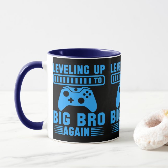 Leveling Up To Big Bro Again Mug (With Donut)