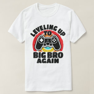 Leveling Up To Big Bro Again Vintage Gamer Big Bro T-Shirt