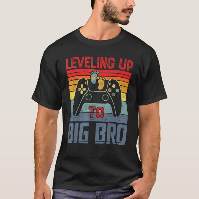 Leveling Up To Big Bro Promoted To Big Brother Gam T-Shirt (Front)
