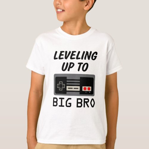Leveling up to Big Bro Shirt Video Game Brother