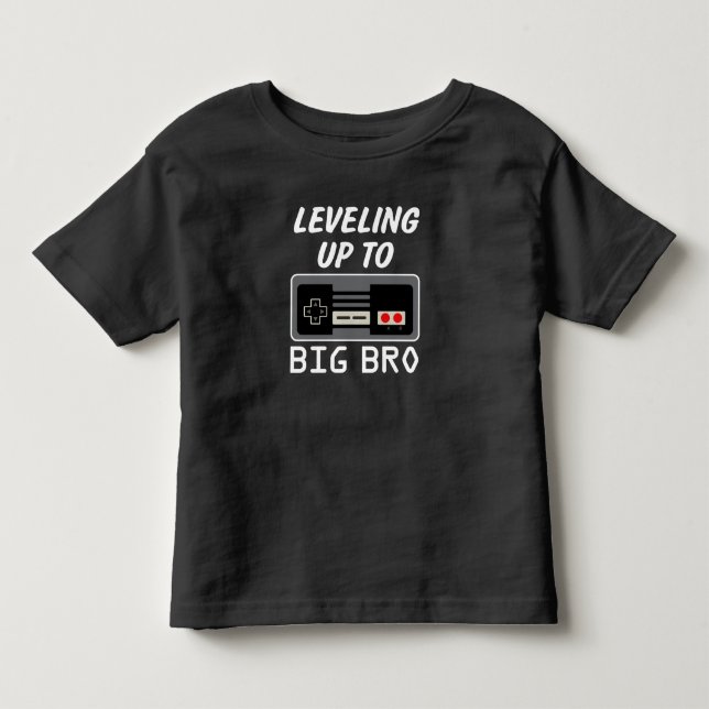 Leveling up to Big Bro Shirt Video Game Brother (Front)