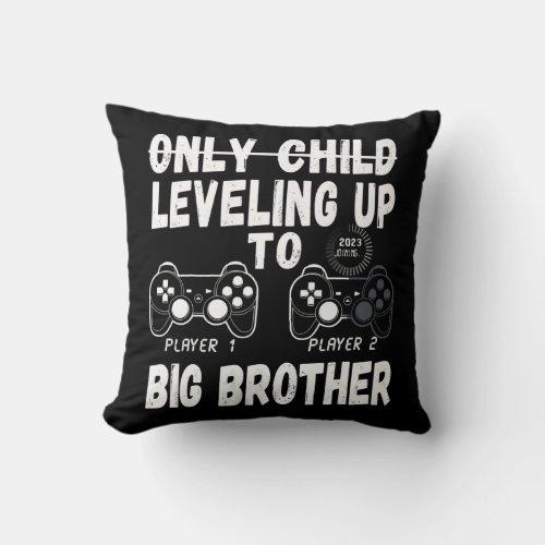 Leveling Up to Big Brother 2023 Video Game Player Throw Pillow