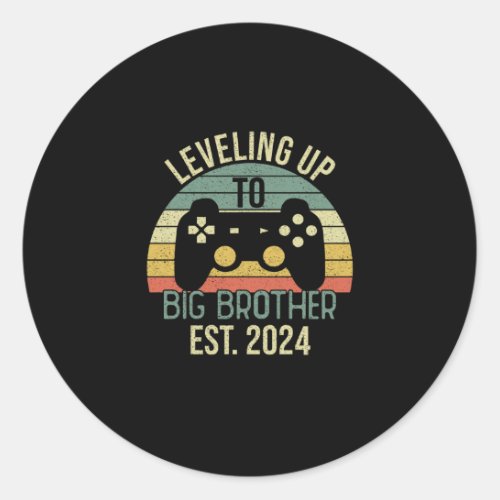Leveling up to Big Brother 2024 Promoted Big Classic Round Sticker