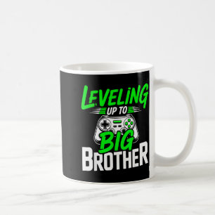 Leveling up to big brother 2026 funny gamer brothe coffee mug
