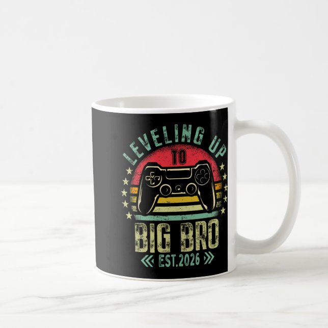 Leveling Up To Big Brother 2026 Funny New Gamer Bo Coffee Mug (Right)