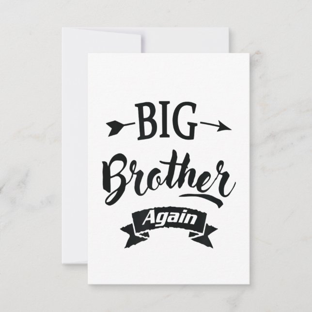 Leveling up to Big Brother Again 2022 Pregnancy RSVP Card (Front)