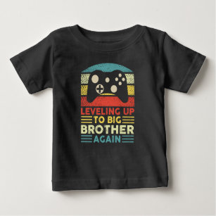 Leveling Up To Big Brother Again, Vintage Gamer br Baby T-Shirt