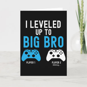 Leveling Up To Big Brother Design Video Game Playe Card