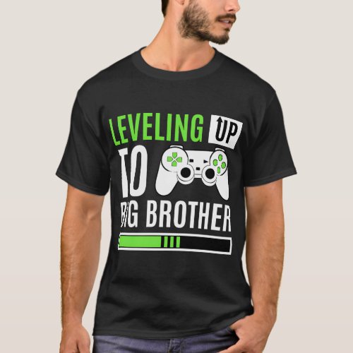 Leveling Up To Big Brother Gaming Baby Gender Anno T_Shirt