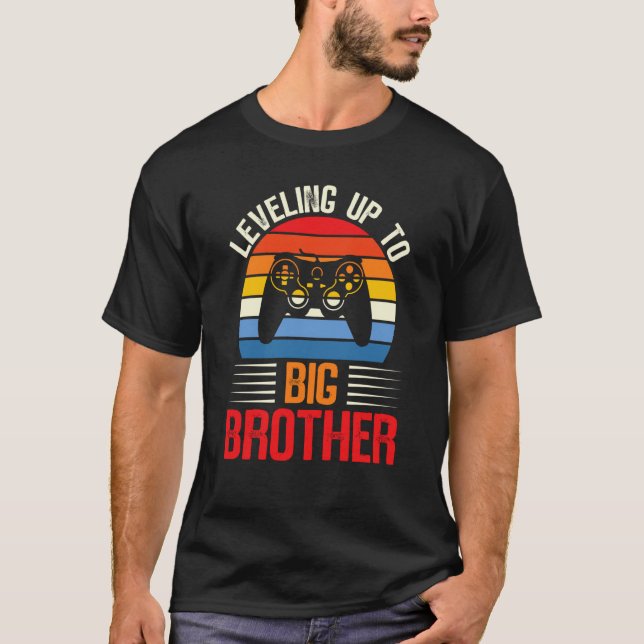 Leveling up to Big Brother Promoted To Big Brother T-Shirt (Front)