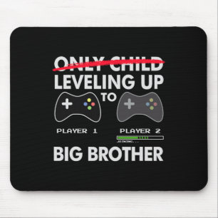 Leveling Up To Big Brother Shirt - Video Game Play Mouse Pad