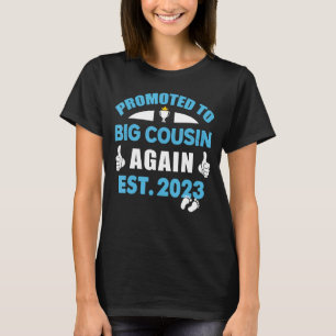 Leveling Up To Big Cousin Again 2023 Girl   Pregna T-Shirt