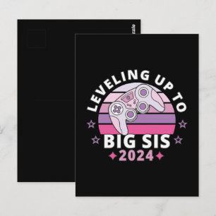 Leveling Up To Big Sister 2024 Girls Postcard