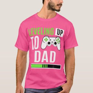 Leveling Up To Dad Gaming Baby Gender Reveal Annou T-Shirt
