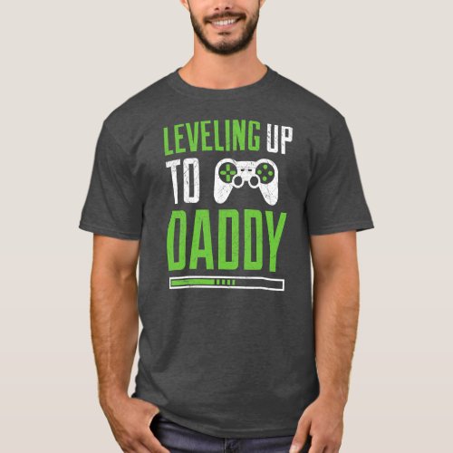 Leveling up to Daddy Promoted To Dad  T_Shirt