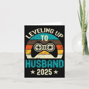 Leveling Up To Husband 2025 Future Groom Bachelor Card