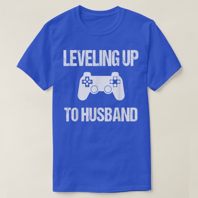 Leveling Up To Husband Engagement for Groom Video  T-Shirt (Design Front)