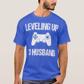 Leveling Up To Husband Engagement for Groom Video  T-Shirt
