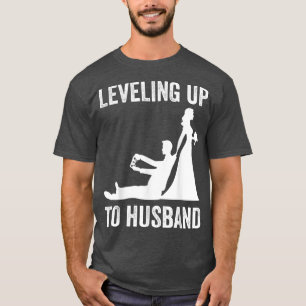 Leveling Up To Husband Engagement for Groom Video T-Shirt