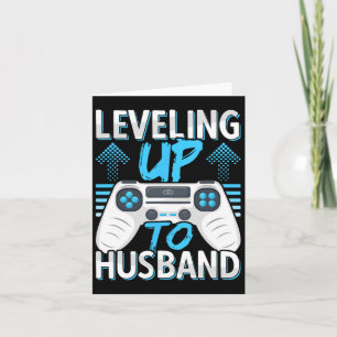 Leveling Up To Husband Engagement For Him Card