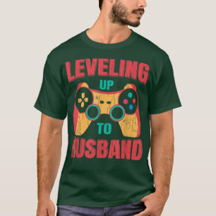 Leveling Up To Husband Funny Groom Wedding Married T-Shirt