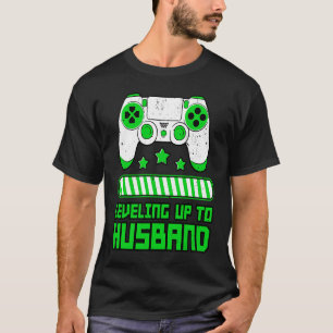 Leveling Up To Husband Gamer Boyfriend Game Contro T-Shirt